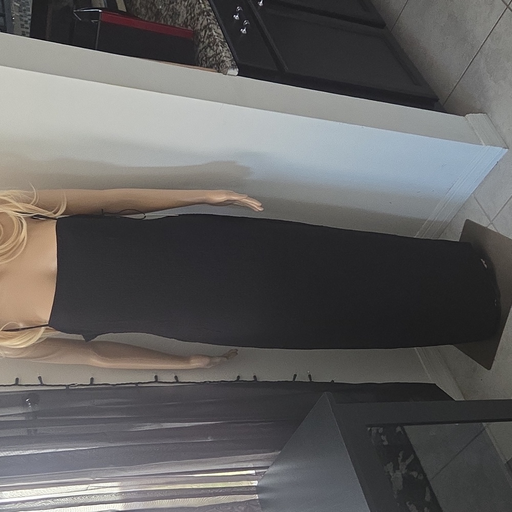 Riley&James Black Spaghetti Strap Maxi  Dress NWT